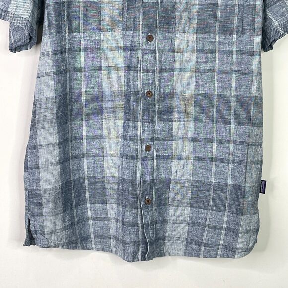 Patagonia 2022 Back Step Hemp Organic Cotton Plaid Shirt Men's Size Large - Picture 5 of 10